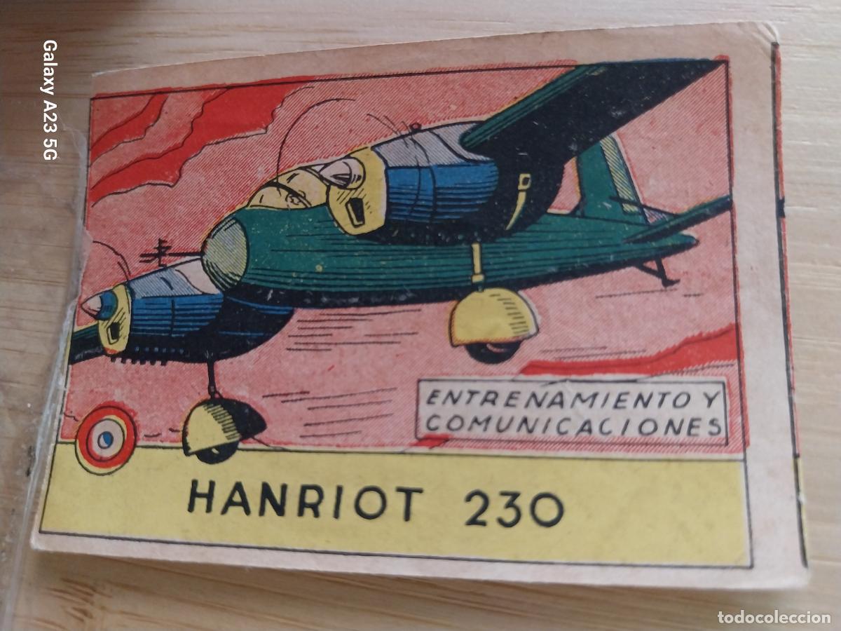 Coleccionismo cromos antiguos: HANRIOT 230 CROMO A&Ntilde;OS 40 SIN PEGAR NUNCA ILUSTRACION LUIS 7X5CMS ORIGINAL AVIACION