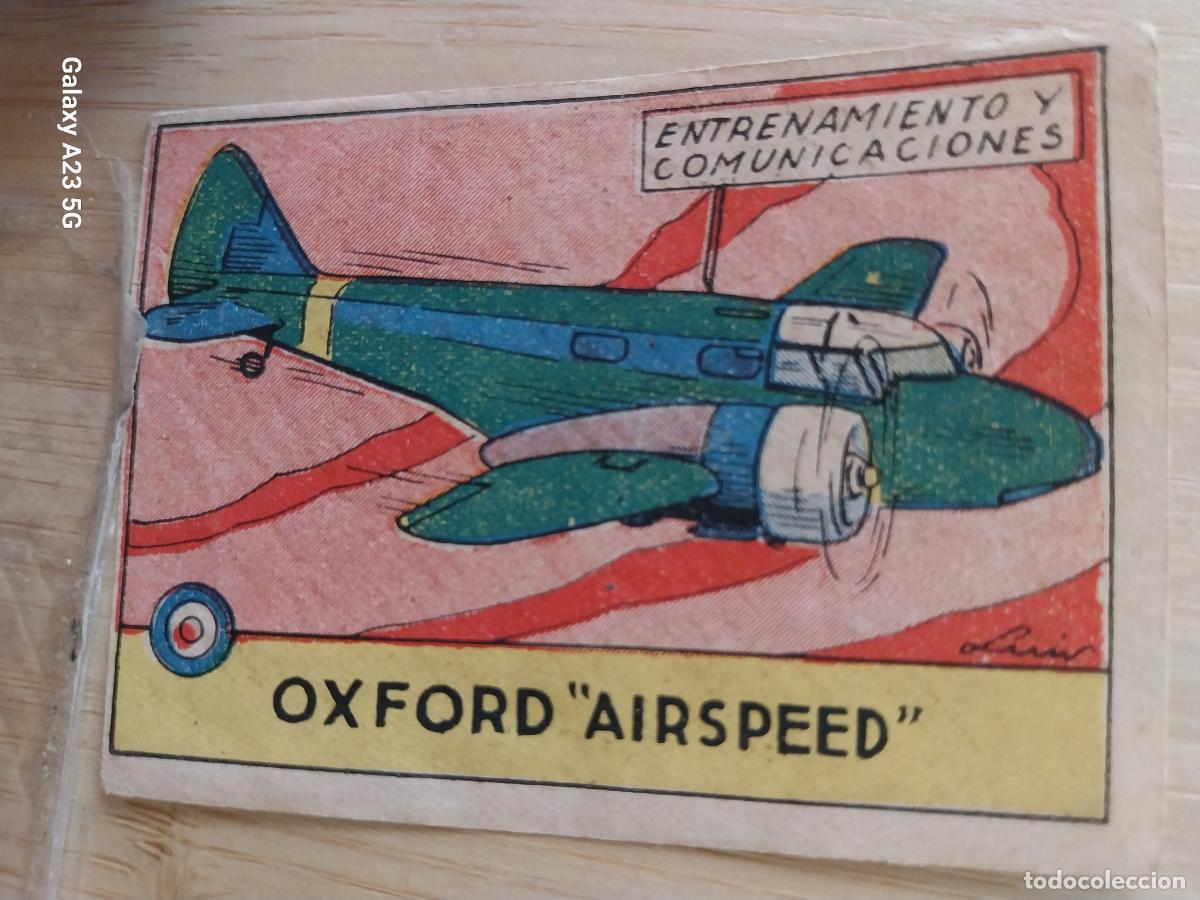 Coleccionismo cromos antiguos: OXFORD AIRSPEED CROMO A&Ntilde;OS 40 SIN PEGAR NUNCA ILUSTRACION LUIS 7X5CMS ORIGINAL AVIACION