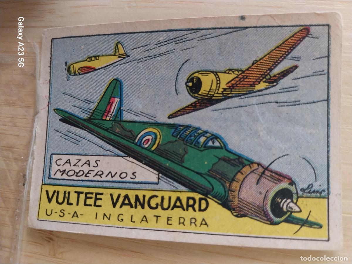 Coleccionismo cromos antiguos: VULTEE VANGUARD USA ENGLAND CROMO A&Ntilde;OS 40 SIN PEGAR NUNCA ILUSTRACION LUIS 7X5CMS ORIGINAL AVIACION