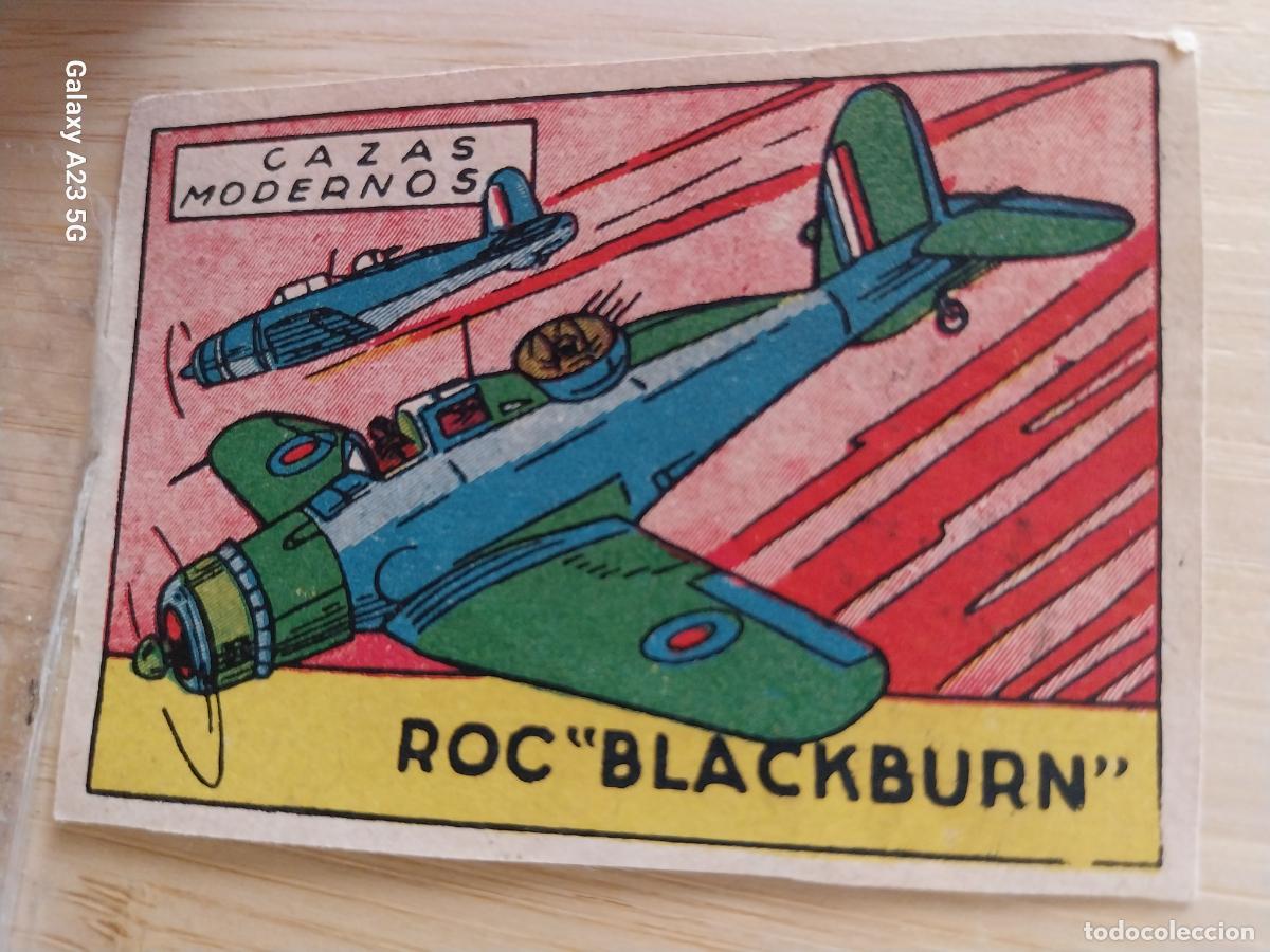 Coleccionismo cromos antiguos: CAZA ROC BLACKBURN AVOC CROMO A&Ntilde;OS 40 SIN PEGAR NUNCA ILUST LUIS 7X5CMS AVIACION