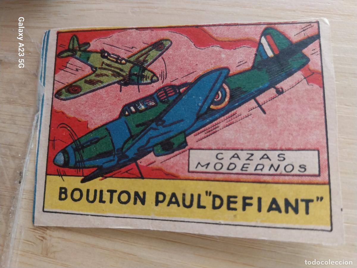 Coleccionismo cromos antiguos: CAZA BOULTON PAUL DEFIANT CROMO A&Ntilde;OS 40 SIN PEGAR NUNCA ILUST LUIS 7X5CMS AVIACION