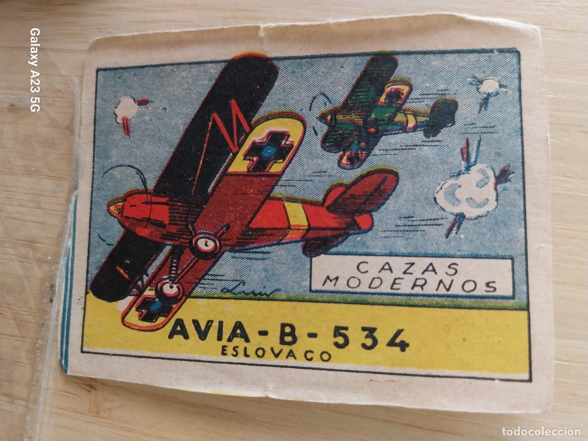 Coleccionismo cromos antiguos: CAZA AVIA B 534 CROMO A&Ntilde;OS 40 SIN PEGAR NUNCA ILUST LUIS 7X5CMS AVIACION