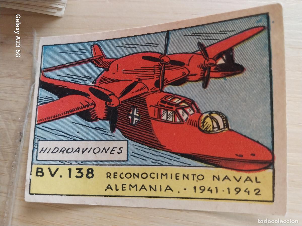 Coleccionismo cromos antiguos: B V 138 HIDROAVION ALEMAN CROMO A&Ntilde;OS 40 SIN PEGAR NUNCA ILUST LUIS 7X5CMS AVIACION