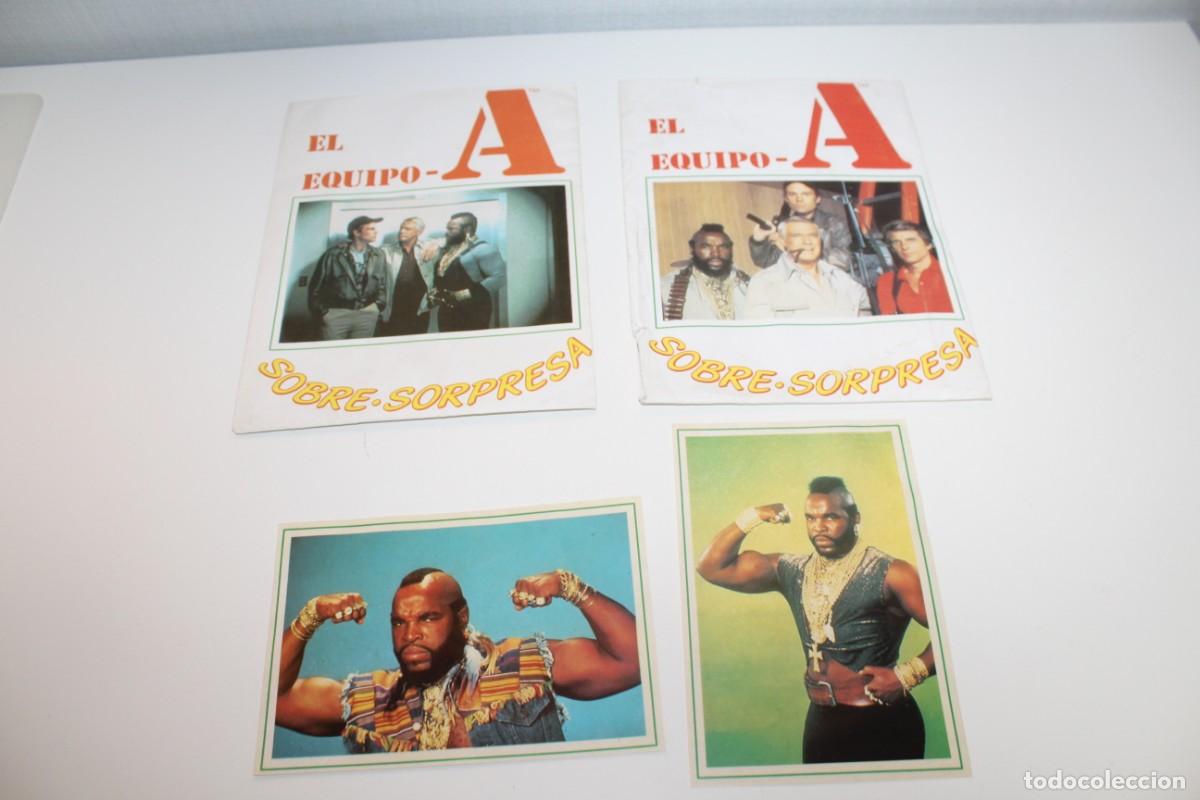 Coleccionismo cromos antiguos: 2 SOBRES SORPRESA VACIOS TELESKITOS DEL EQUIPO A Y 2 PEGATINAS
