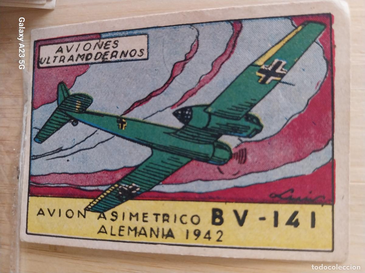 Sammeln alte Sammelbilder: AVION ASIMETRICO BV 141 ALEMANIA CROMO A&Ntilde;OS 40 SIN PEGAR NUNCA ILUST LUIS 7X5CMS