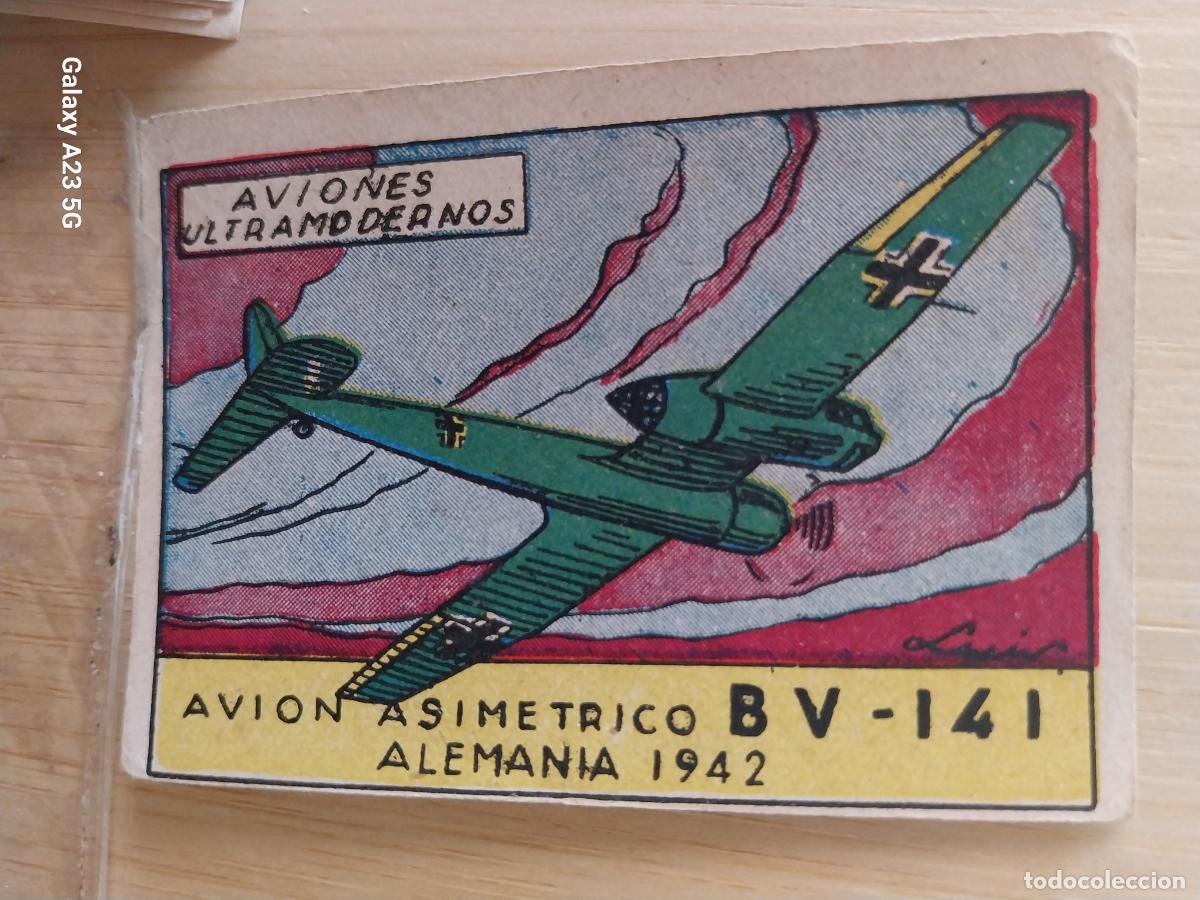 Sammeln alte Sammelbilder: AVION ASIMETRICO BV 141 CROMO A&Ntilde;OS 40 SIN PEGAR NUNCA ILUST LUIS 7X5CMS