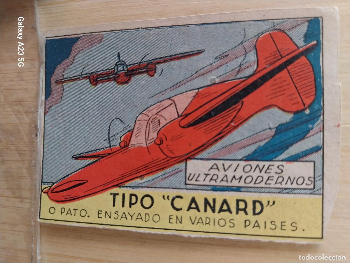 Sammeln alte Sammelbilder: AVION CANARD PATO PROYECTO CROMO A&Ntilde;OS 40 SIN PEGAR NUNCA ILUST LUIS 7X5CMS
