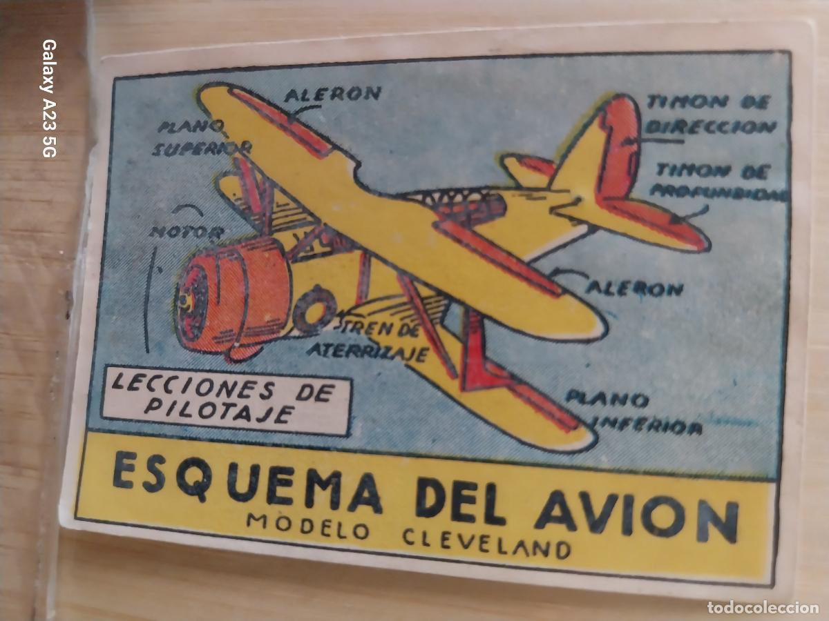 Sammeln alte Sammelbilder: AVION CLEVELAND PILOTAJE CROMO A&Ntilde;OS 40 SIN PEGAR NUNCA ILUST LUIS 7X5CMS