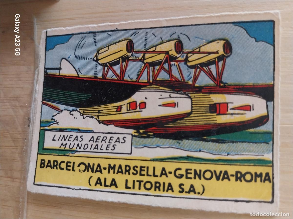 Coleccionismo cromos antiguos: AVION LINEAS AEREAS ALA LITORAL SA A&Ntilde;OS 40 SIN PEGAR NUNCA ILUST LUIS 7X5CMS