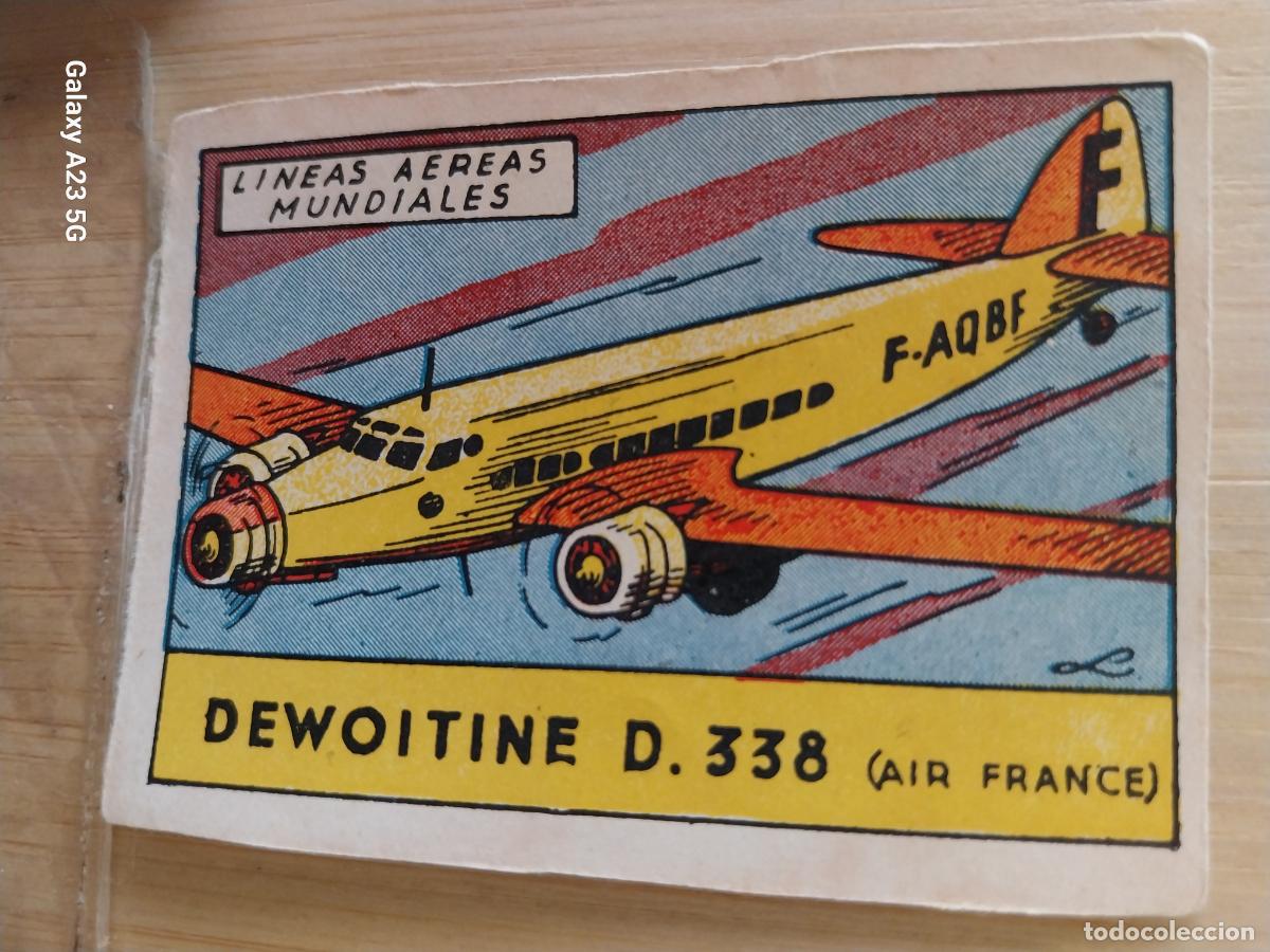 Coleccionismo cromos antiguos: LINEAS AEREAS DEWOITINE D 338 AIR FRANCE A&Ntilde;OS 40 SIN PEGAR NUNCA ILUST LUIS 7X5CMS