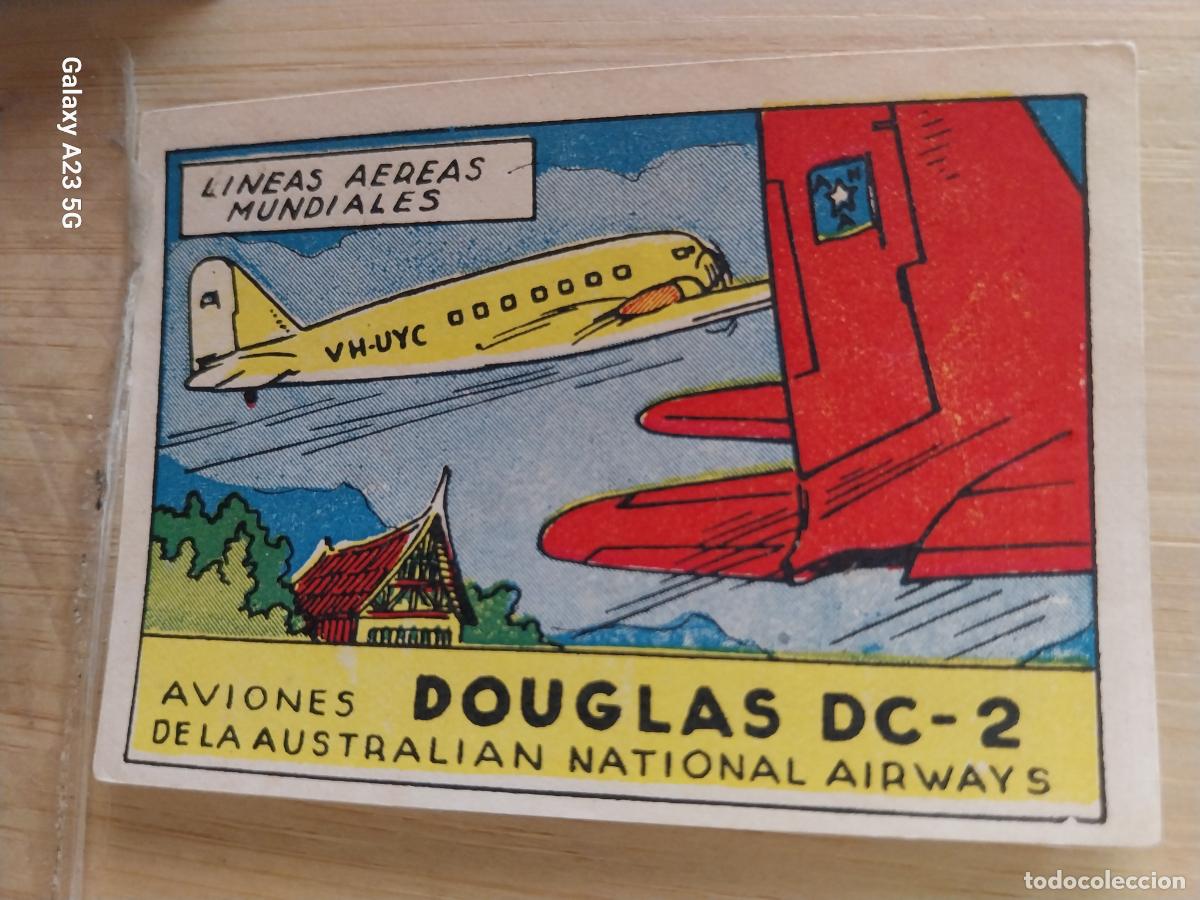 Coleccionismo cromos antiguos: LINEAS AEREAS DOUGLAS DC 2 AUSTRALIAN AIRWAYS A&Ntilde;OS 40 SIN PEGAR NUNCA ILUST LUIS 7X5CMS