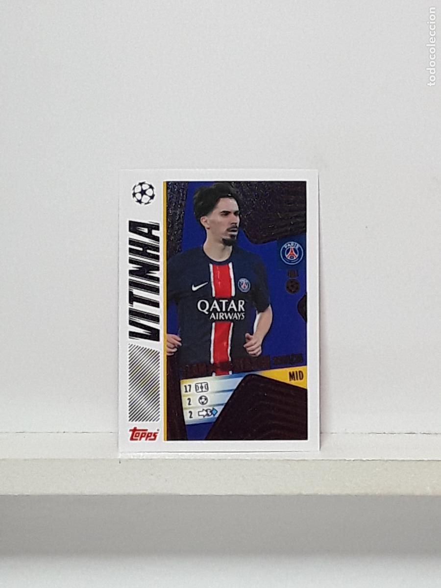 Coleccionismo cromos antiguos: CHAMPIONS STICKER 2025 2026 25 26 ALBUM TOPPS LEAGUE N 9 PARIS SAINT-GERMAIN TEAM SEASON VITINHA