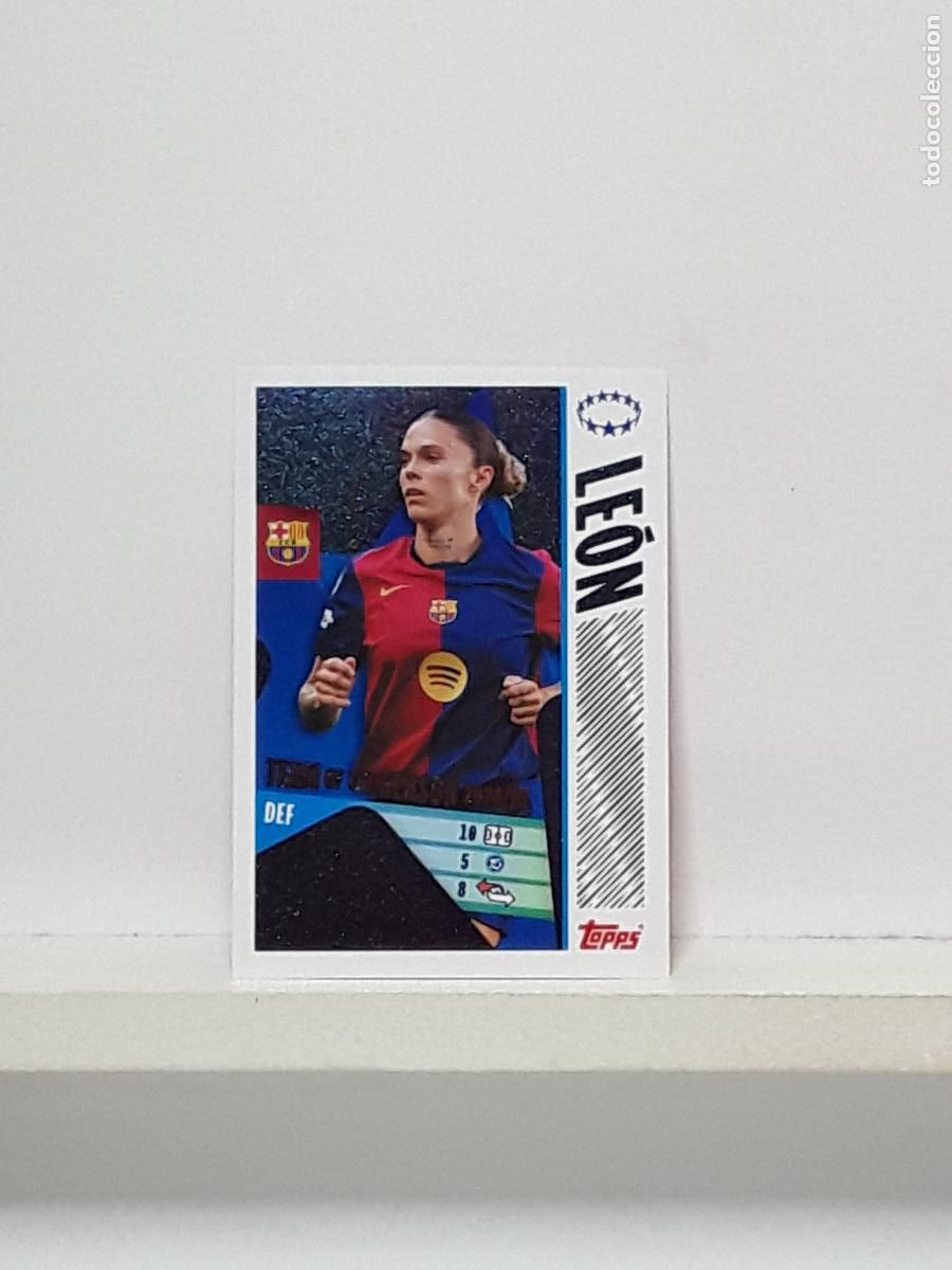 Coleccionismo cromos antiguos: CHAMPIONS STICKER 2025 2026 25 26 ALBUM TOPPS LEAGUE N 18 BARCELONA TEAM SEASON MAPI LEON