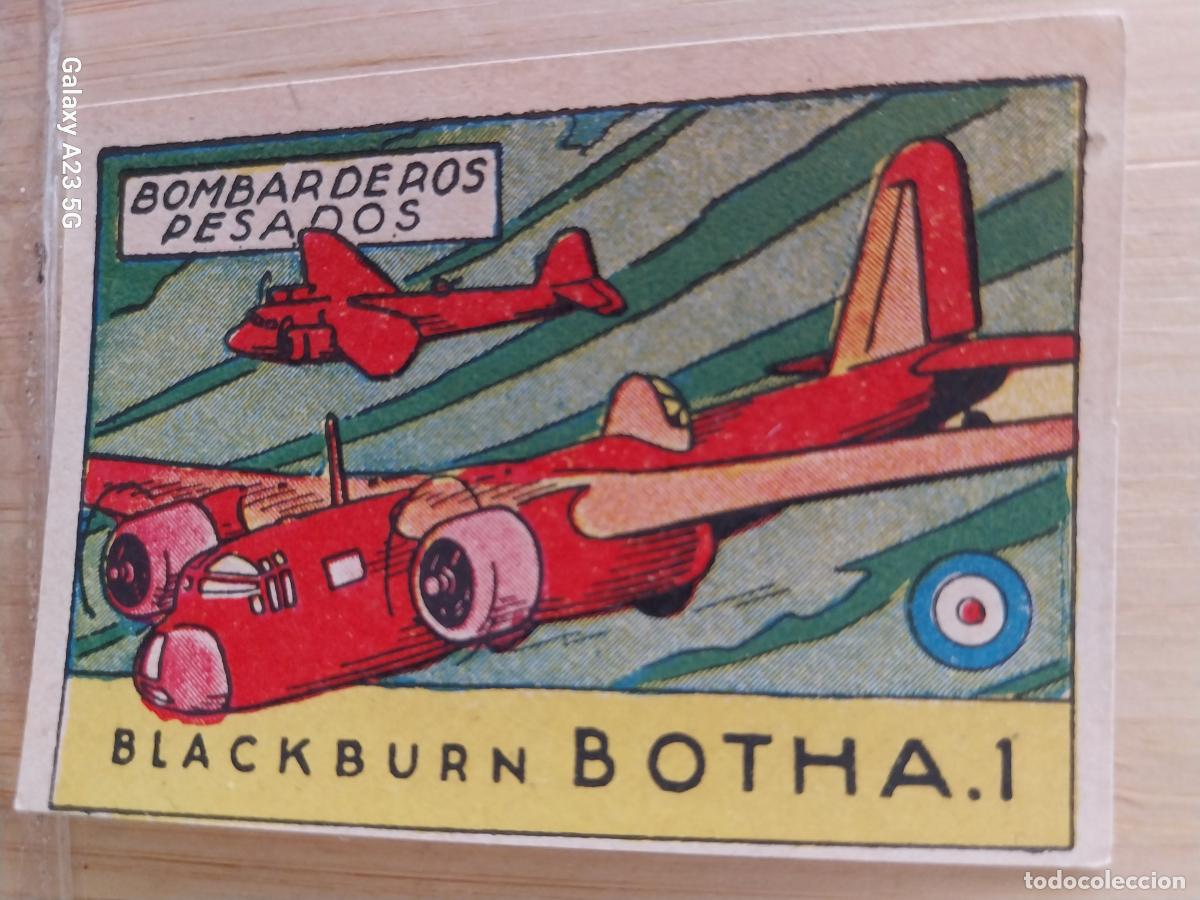 Coleccionismo cromos antiguos: BOMBARDERO BLACKBURN BOTHA 1 A&Ntilde;OS 40 SIN PEGAR NUNCA ILUST LUIS 7X5CMS