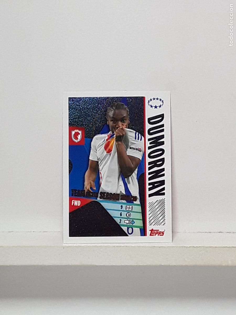 Coleccionismo cromos antiguos: CHAMPIONS STICKER 2025 2026 25 26 ALBUM TOPPS LEAGUE N 23 OLYMPIQUE LYONNAIS TEAM SEASON DUMORNAY