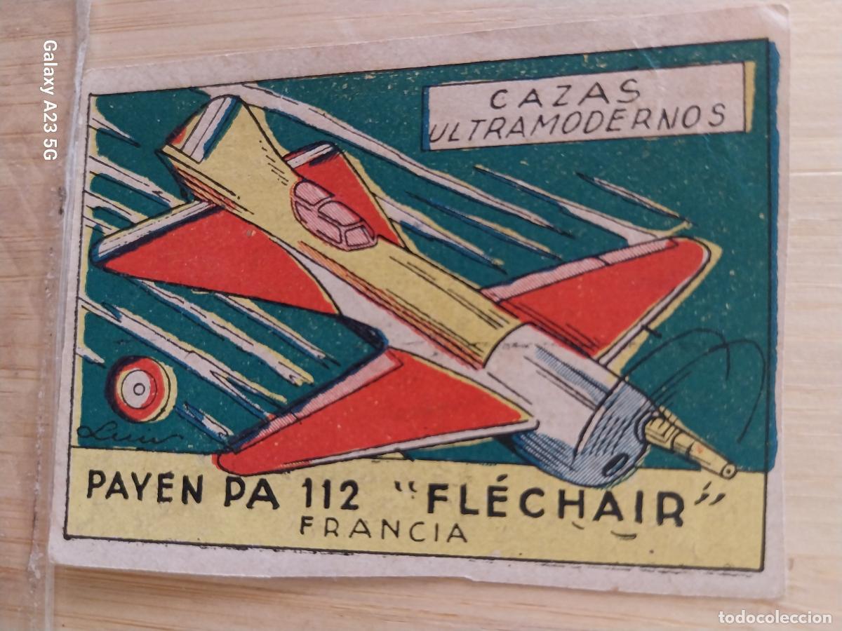 Coleccionismo cromos antiguos: AVION CAZA FLECHAIR * FRANCIA A&Ntilde;OS 40 SIN PEGAR NUNCA ILUST LUIS 7X5CMS