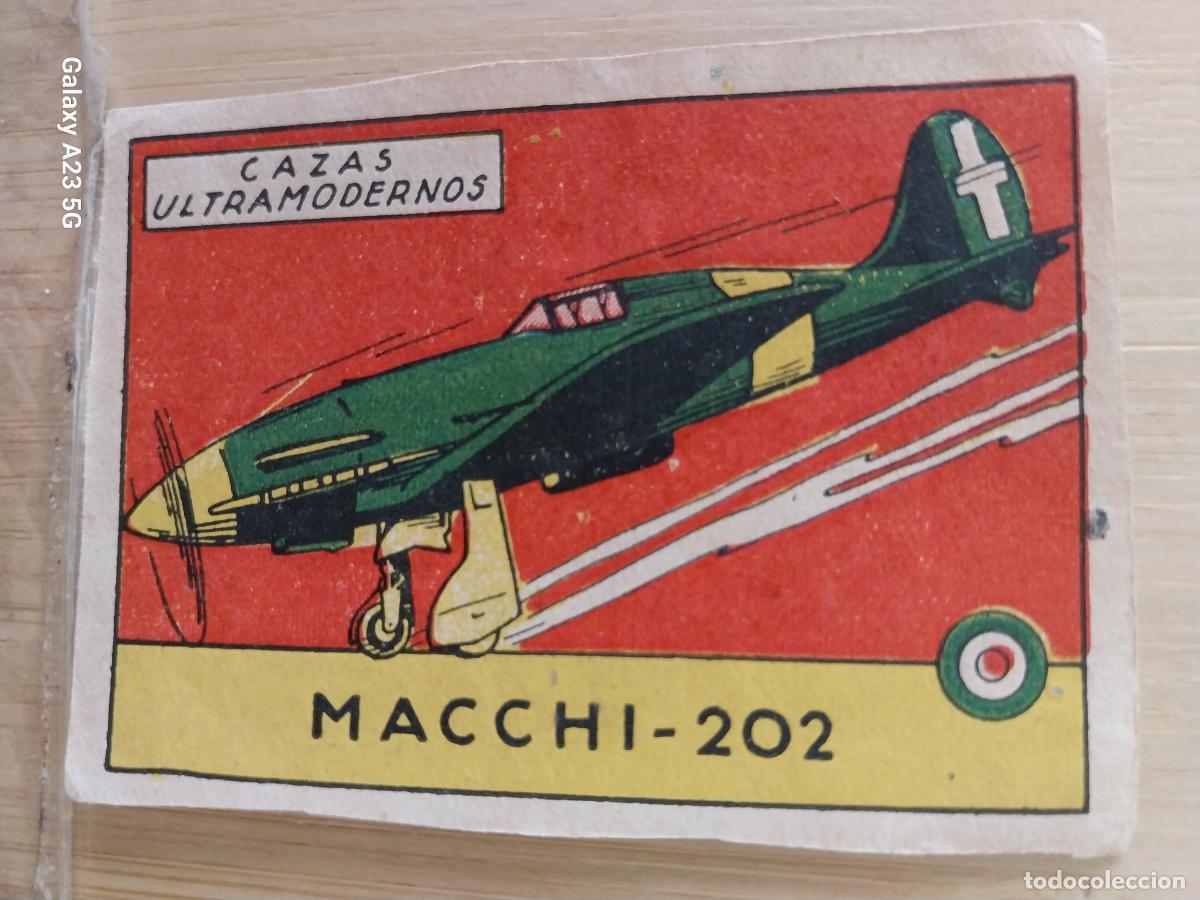 Coleccionismo cromos antiguos: AVION MACCHI 202 * ITALIA A&Ntilde;OS 40 SIN PEGAR NUNCA ILUST LUIS 7X5CMS