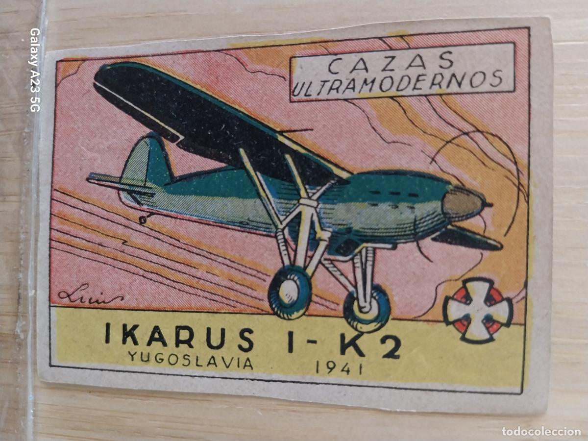 Coleccionismo cromos antiguos: AVION CAZA IKARUSBIK 2 YUGOSLAVIA A&Ntilde;OS 40 SIN PEGAR NUNCA ILUST LUIS 7X5CMS
