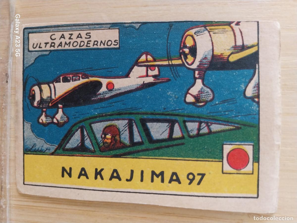 Coleccionismo cromos antiguos: AVION CAZA NAKAJIMA 97 JAPON A&Ntilde;OS 40 SIN PEGAR NUNCA ILUST LUIS 7X5CMS