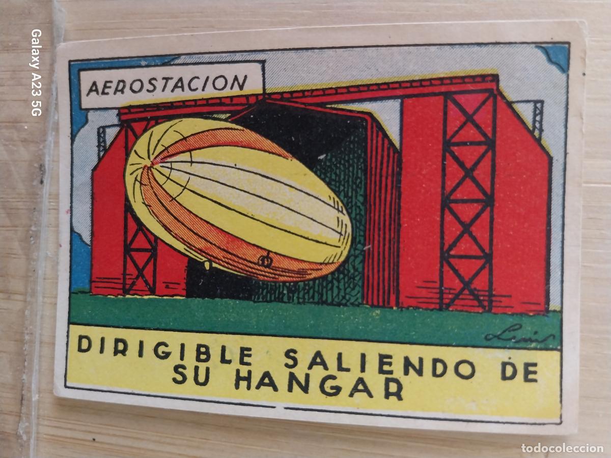 Coleccionismo cromos antiguos: DIRIGIBLE AEROESTACION ITALIA A&Ntilde;OS 40 SIN PEGAR NUNCA ILUST LUIS 7X5CMS