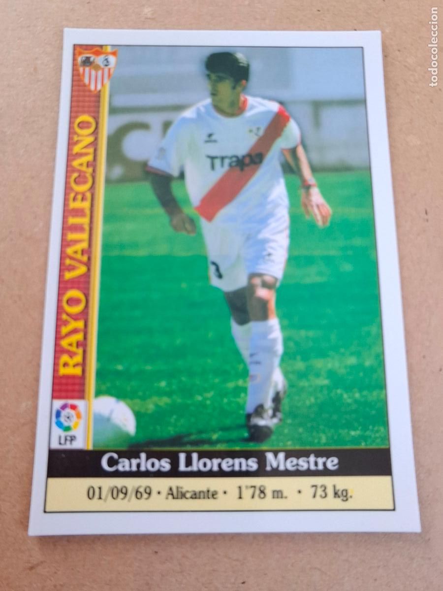 Coleccionismo cromos antiguos: MUNDICROMO 1999 2000 99 00 - 352 LLORENS ( ERROR ESCUDO SEVILLA ) - RAYO VALLECANO