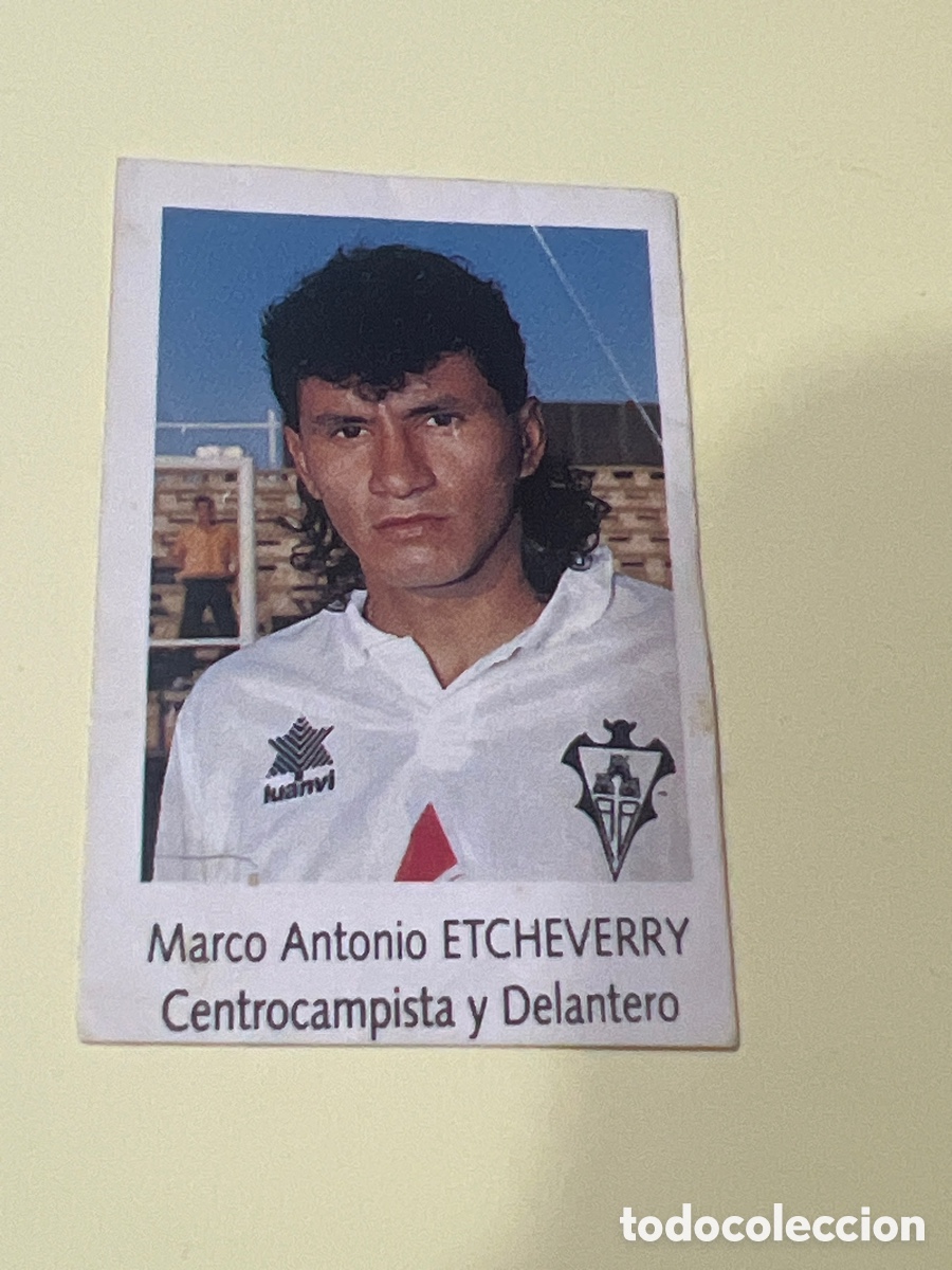 Coleccionismo cromos antiguos: Marco Antonio Etcheverry - Liga Futbol 91-92, 1991-1992, Bimbo N&deg; 10 - D. Albacete - Nunca pegado