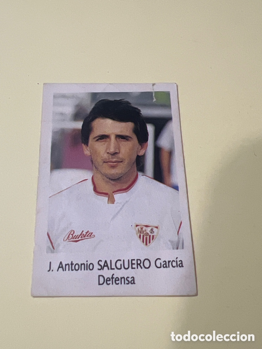 Coleccionismo cromos antiguos: C5552. Cromo Bimbo Liga F&uacute;tbol 91-92 N&uacute;mero 172 Sevilla C.F. - J. Antonio Salguero Garc&iacute;a