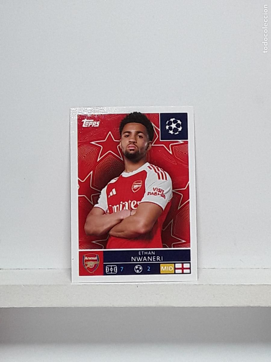 Coleccionismo cromos antiguos: CHAMPIONS STICKER 2025 2026 25 26 ALBUM TOPPS LEAGUE N 64 ARSENAL ETHAN NWANERI