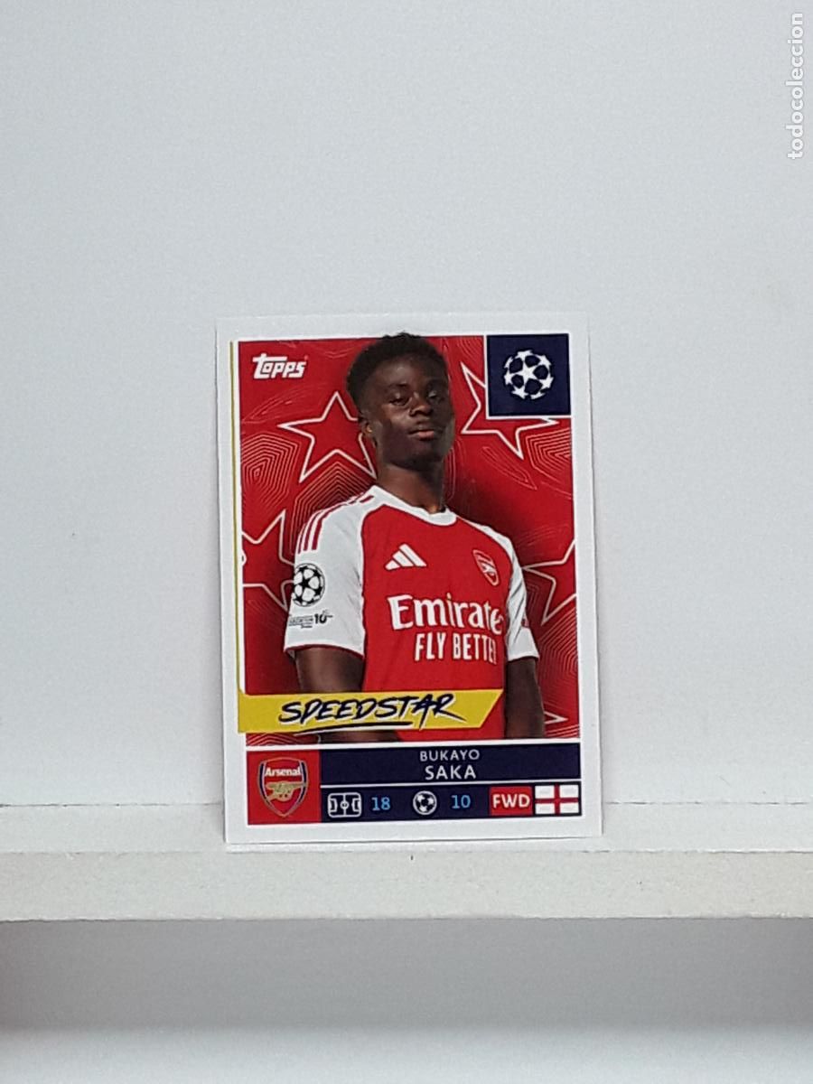 Coleccionismo cromos antiguos: CHAMPIONS STICKER 2025 2026 25 26 ALBUM TOPPS LEAGUE N 66 ARSENAL BUKAYO SAKA