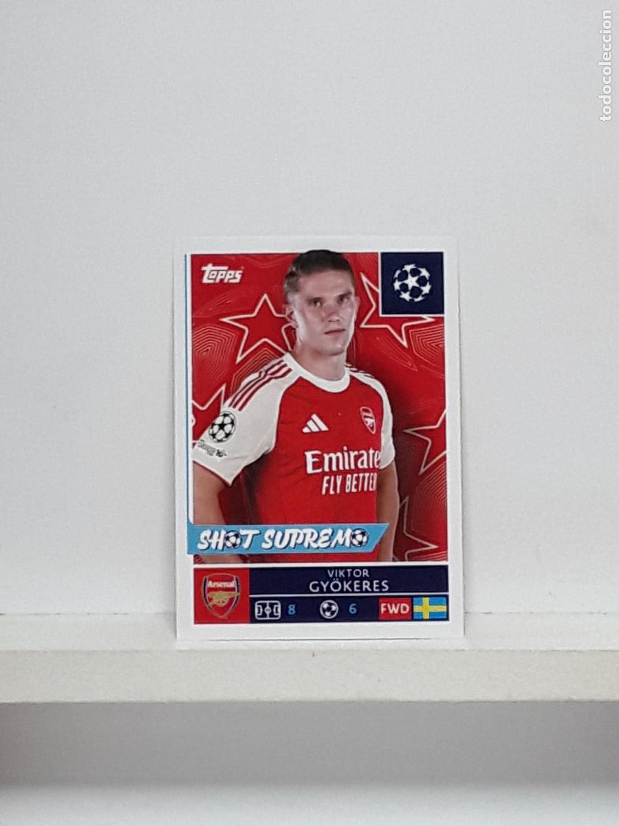 Coleccionismo cromos antiguos: CHAMPIONS STICKER 2025 2026 25 26 ALBUM TOPPS LEAGUE N 67 ARSENAL VIKTOR GYOKERES