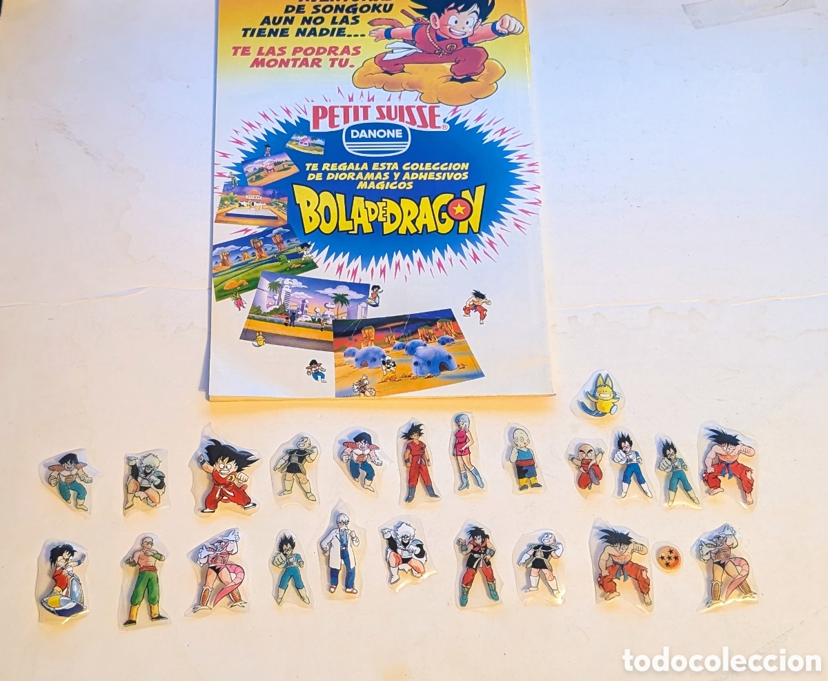 Coleccionismo cromos antiguos: Dragon Ball Adhesivos cromos Dioramas Petit Suisse. Danone. Bola de Dragon