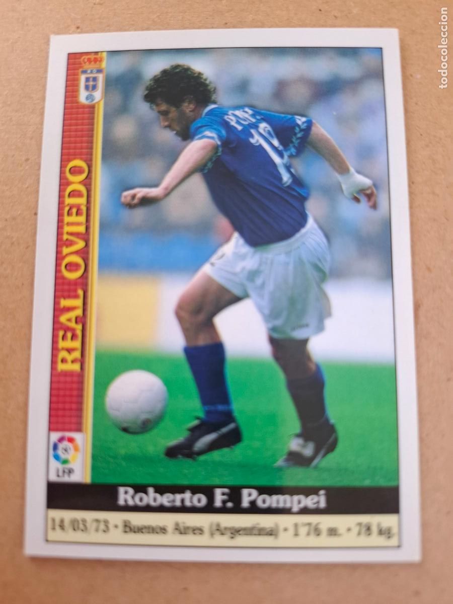 Coleccionismo cromos antiguos: MUNDICROMO 1999 2000 99 00 - 473 POMPEI ( ERROR ) - REAL OVIEDO