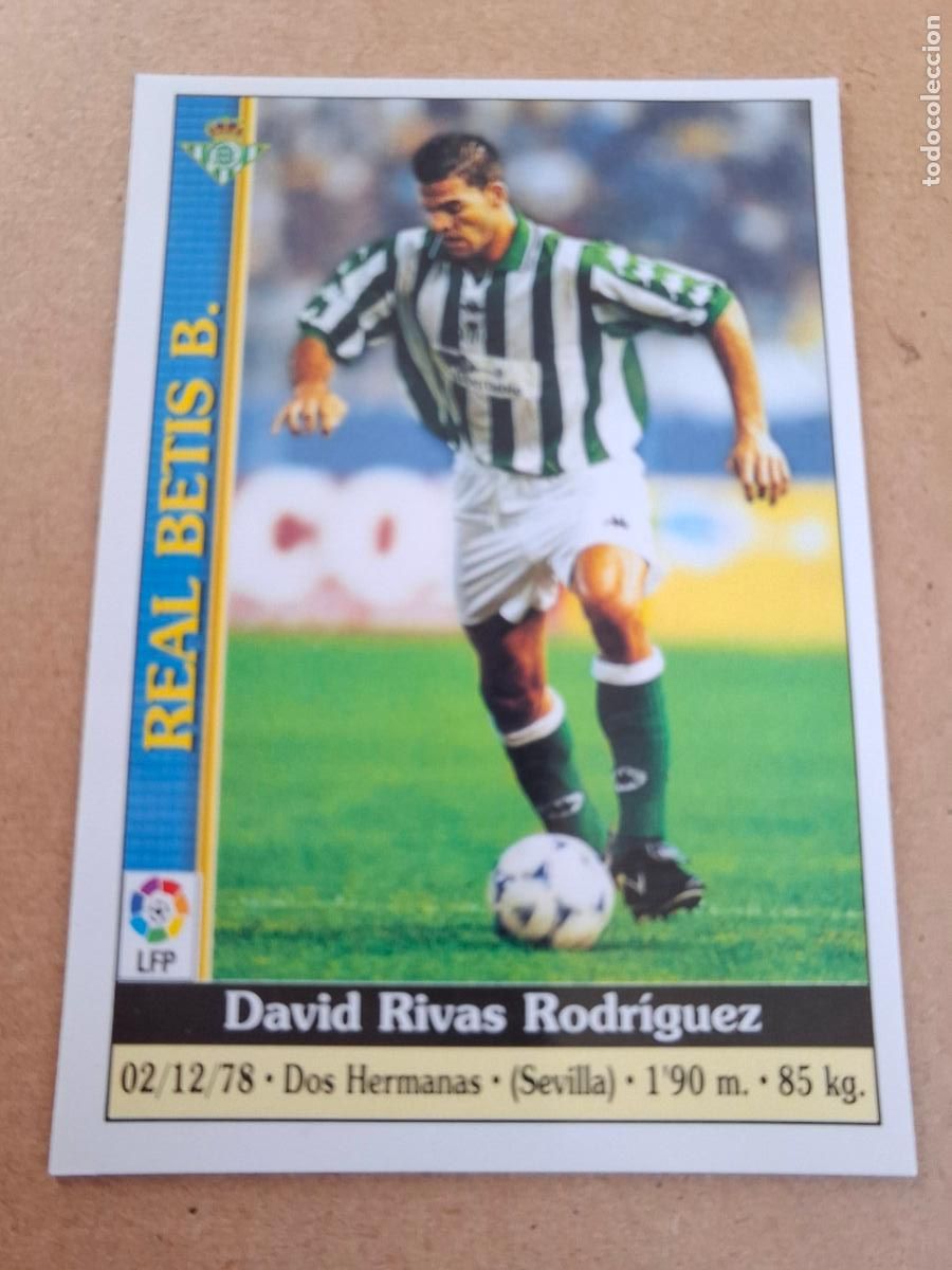 Coleccionismo cromos antiguos: MUNDICROMO 1999 2000 99 00 - 571 RIVAS ( ERROR N&ordm; ) - REAL BETIS