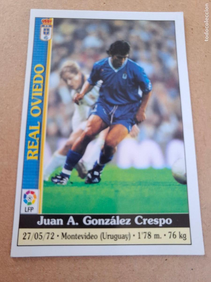Coleccionismo cromos antiguos: MUNDICROMO 1999 2000 99 00 - 575 JUAN GONZ&Aacute;LEZ ( ERROR N&ordm; ) - REAL OVIEDO