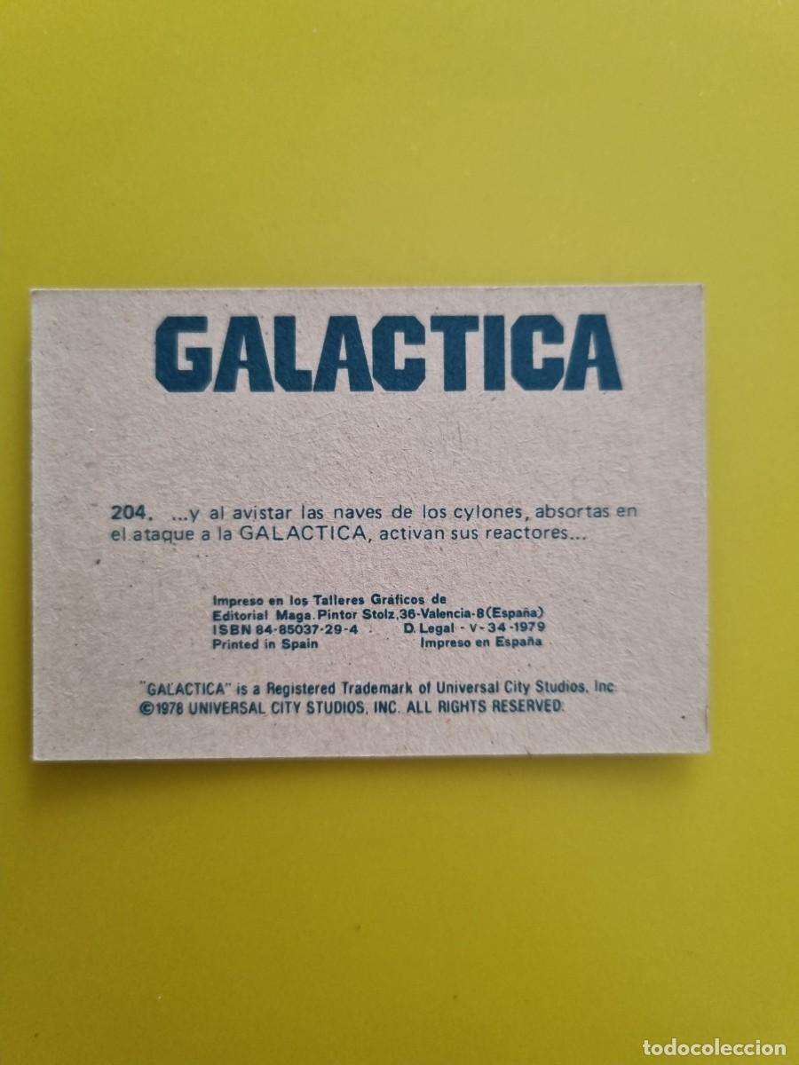 Coleccionismo cromos antiguos: CROMOS GALACTICA 204 AR826 LEER - Foto 2