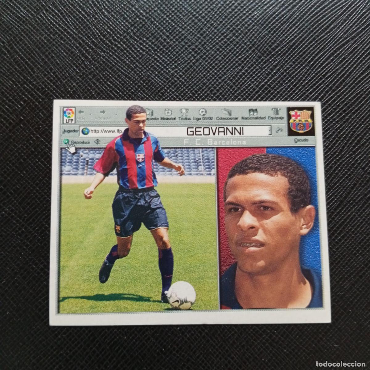 Coleccionismo cromos antiguos: GEOVANNI BARCELONA ESTE 2001 2002 CROMO FUTBOL 01 02 LIGA - SIN PEGAR - A67 PG1