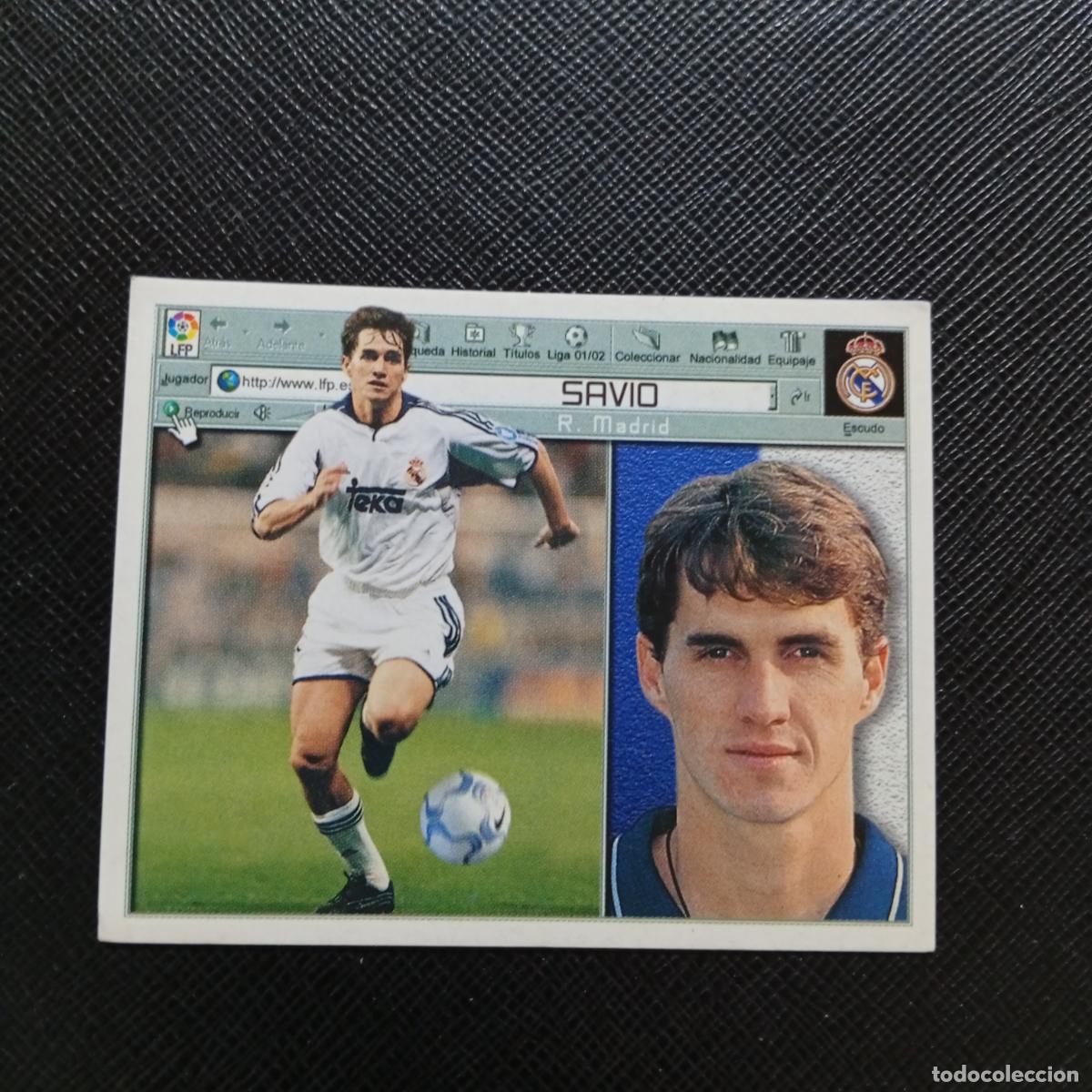 Coleccionismo cromos antiguos: SAVIO REAL MADRID ESTE 2001 2002 CROMO FUTBOL 01 02 LIGA - SIN PEGAR - A67 PG1