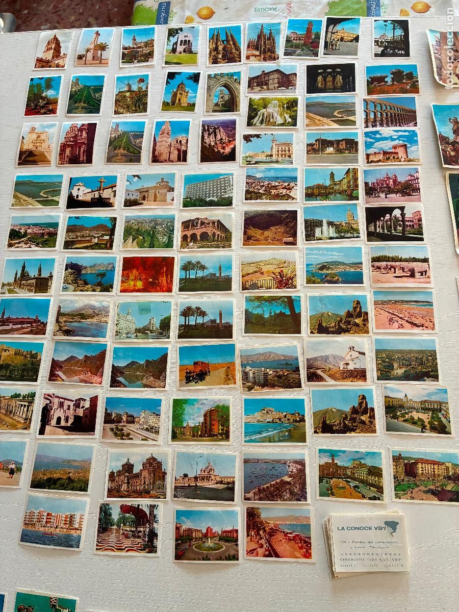 Coleccionismo cromos antiguos: Lote 80 cromos La conoce vd chocolates los mu&ntilde;ecos Albacete ver fotos