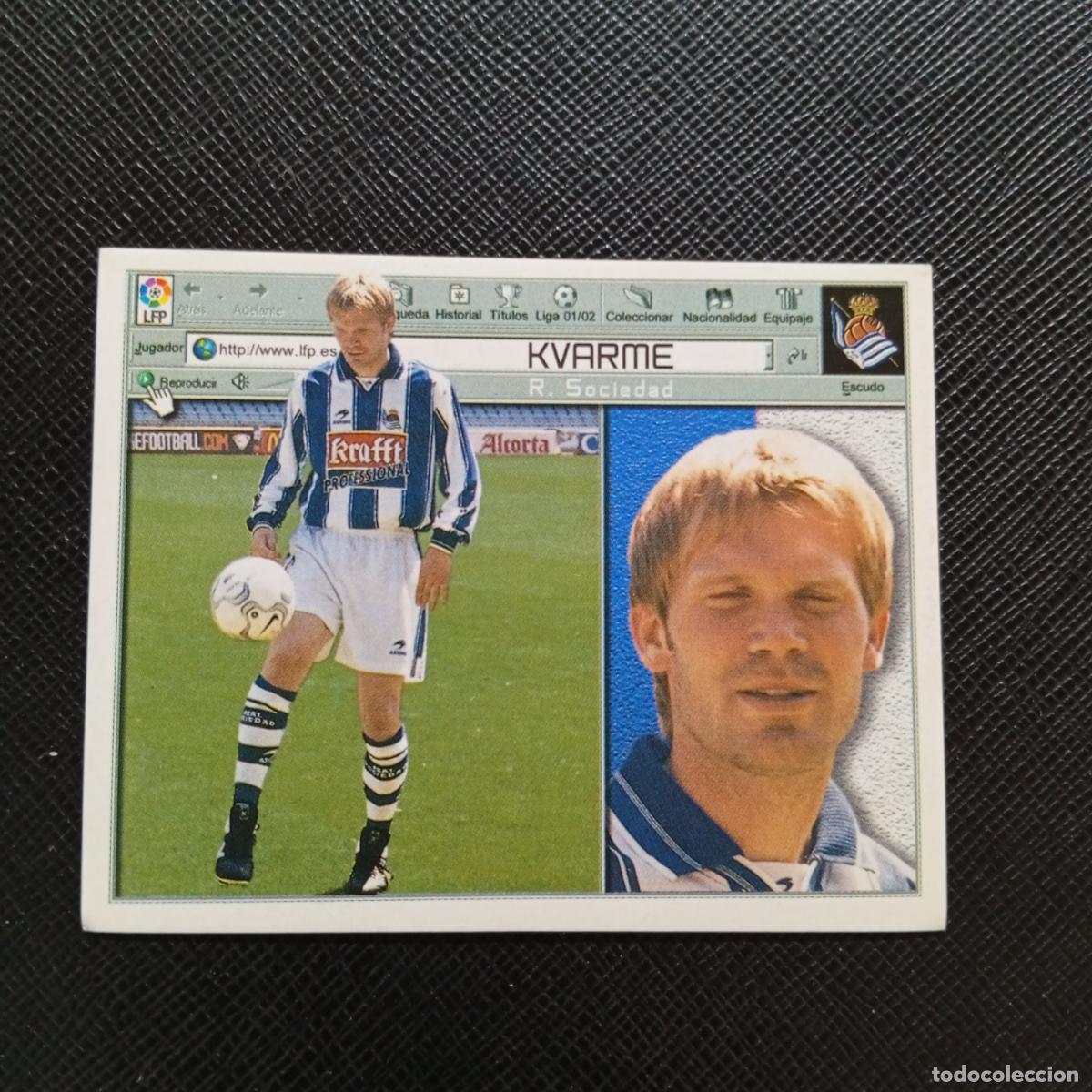 Coleccionismo cromos antiguos: KVARME REAL SOCIEDAD ESTE 2001 2002 CROMO FUTBOL 01 02 LIGA - SIN PEGAR - A67 PG118