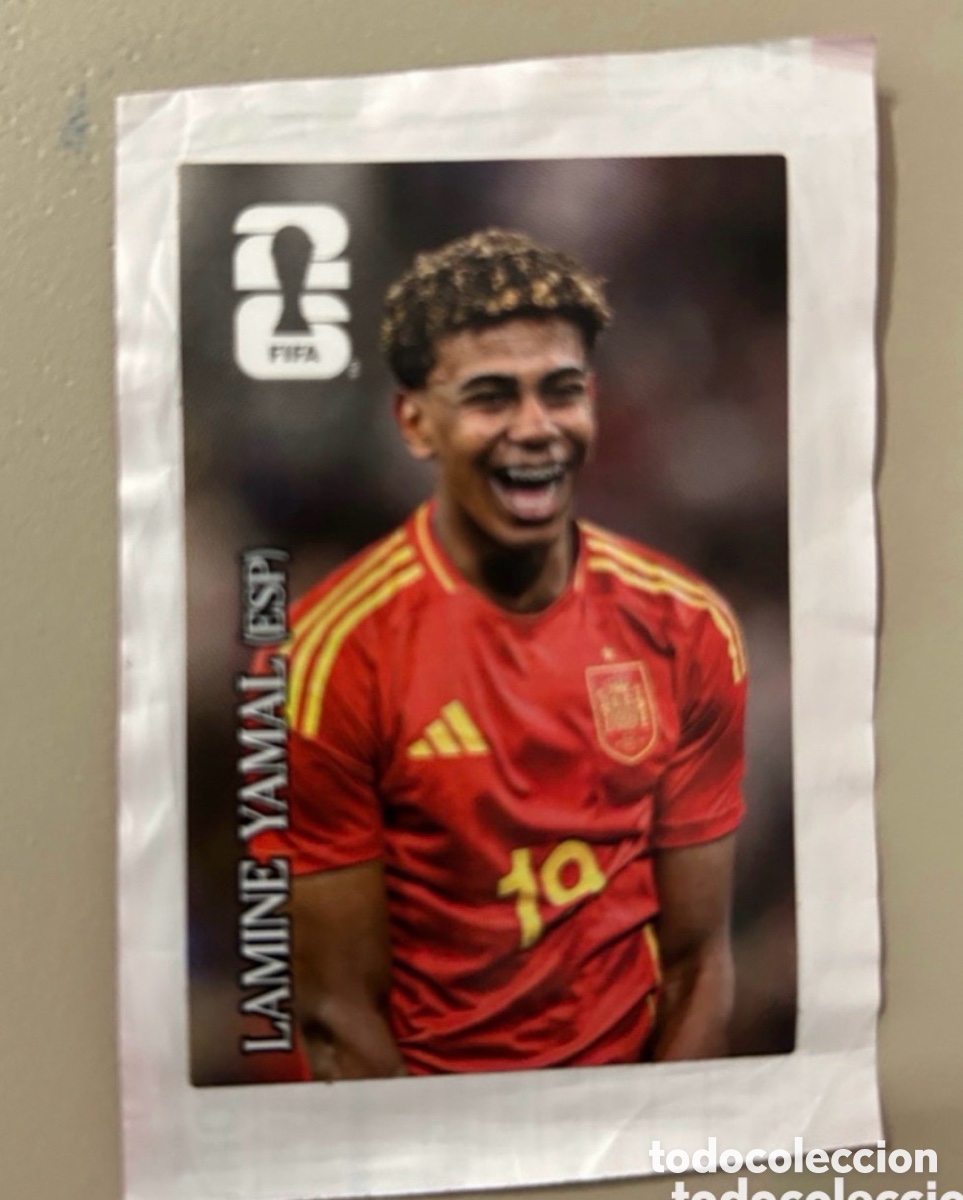 Coleccionismo cromos antiguos: Lamine Yamal cromo Coca-Cola mundial 2026 Espa&ntilde;a