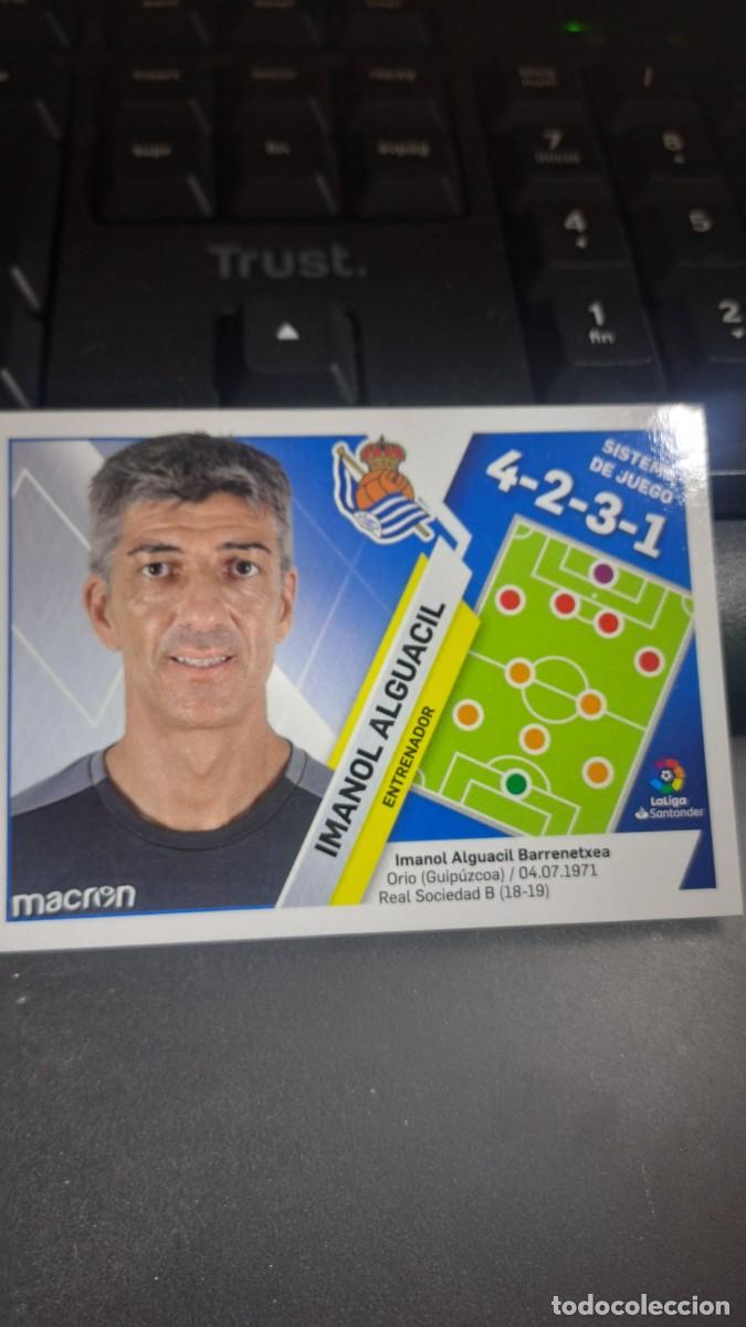 Coleccionismo cromos antiguos: CROMO IMANOL ALGUACIL 32 ENTRENADOR 32 REAL SOCIEDAD LIGA 2019 2020 19 20 ESTE PANINI NUNCA PEGADO