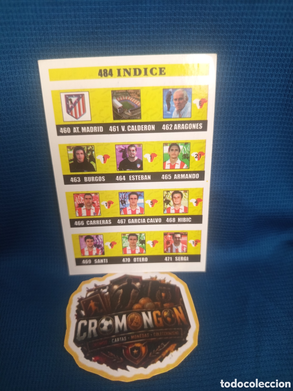 Coleccionismo cromos antiguos: ❇️ CROMO ⚽ &Iacute;NDICE ATL&Eacute;TICO DE MADRID CARD FICHAS DE LA LIGA 2003 02 03 2002 2003 MUNDICROMO ❇️