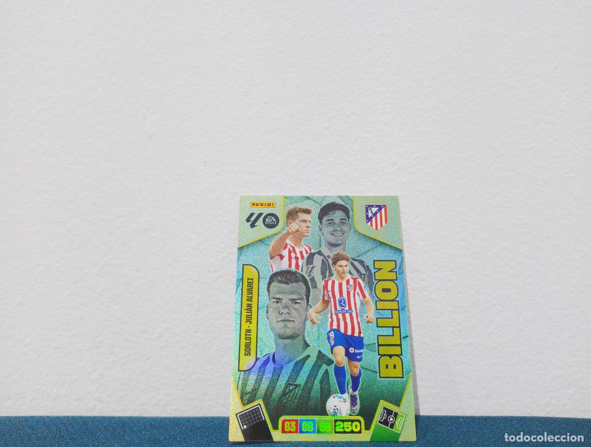 Coleccionismo cromos antiguos: BILLION JULI&Aacute;N &Aacute;LVAREZ - SORLOTH BILLION ATLETICO DE MADRID CROMO ADRENALYN XL 25 26