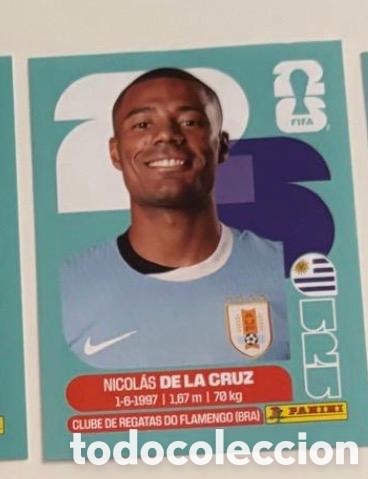 Coleccionismo cromos antiguos: NICOLAS DE LA CRUZ URUGUAY CROMO FIFA WORLD CUP 2026 MUNDIAL STICKER PANINI