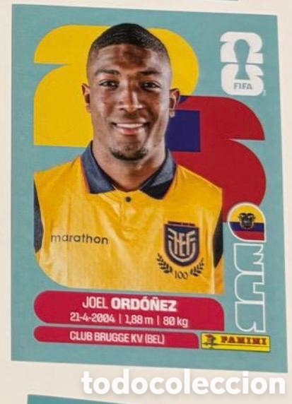 Coleccionismo cromos antiguos: ORDO&Ntilde;EZ ECUADOR CROMO FIFA WORLD CUP 2026 MUNDIAL STICKER PANINI