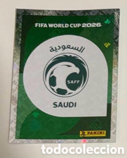 Coleccionismo cromos antiguos: ESCUDO ARABIA SAUDI CROMO FIFA WORLD CUP 2026 MUNDIAL STICKER PANINI