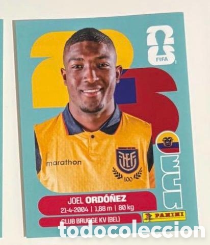 Coleccionismo cromos antiguos: JOEL ORDO&Ntilde;EZ ECUADOR CROMO FIFA WORLD CUP 2026 MUNDIAL STICKER PANINI