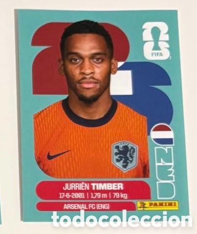 Coleccionismo cromos antiguos: TIMBER PAISES BAJOS HOLANDA CROMO FIFA WORLD CUP 2026 MUNDIAL STICKER PANINI