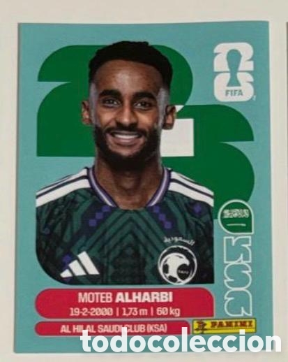 Coleccionismo cromos antiguos: ALHARBI ARABIA SAUDI CROMO FIFA WORLD CUP 2026 MUNDIAL STICKER PANINI