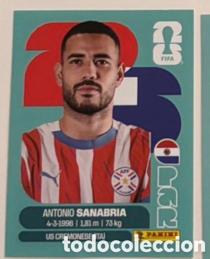 Coleccionismo cromos antiguos: SANABRIA PARAGUAY CROMO FIFA WORLD CUP 2026 MUNDIAL STICKER PANINI
